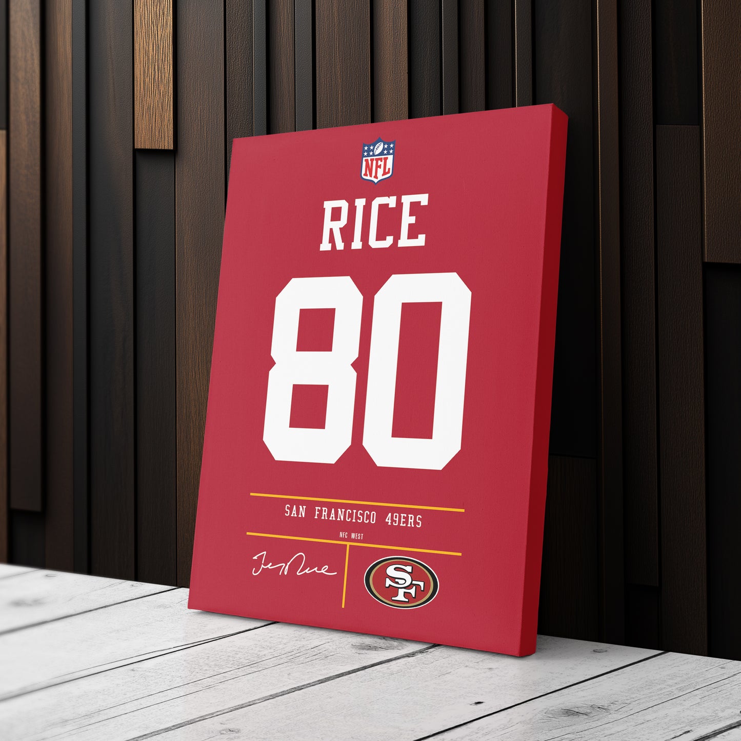 Jerry Rice 49ers Jersey Canvas Print | Wall Art Decor