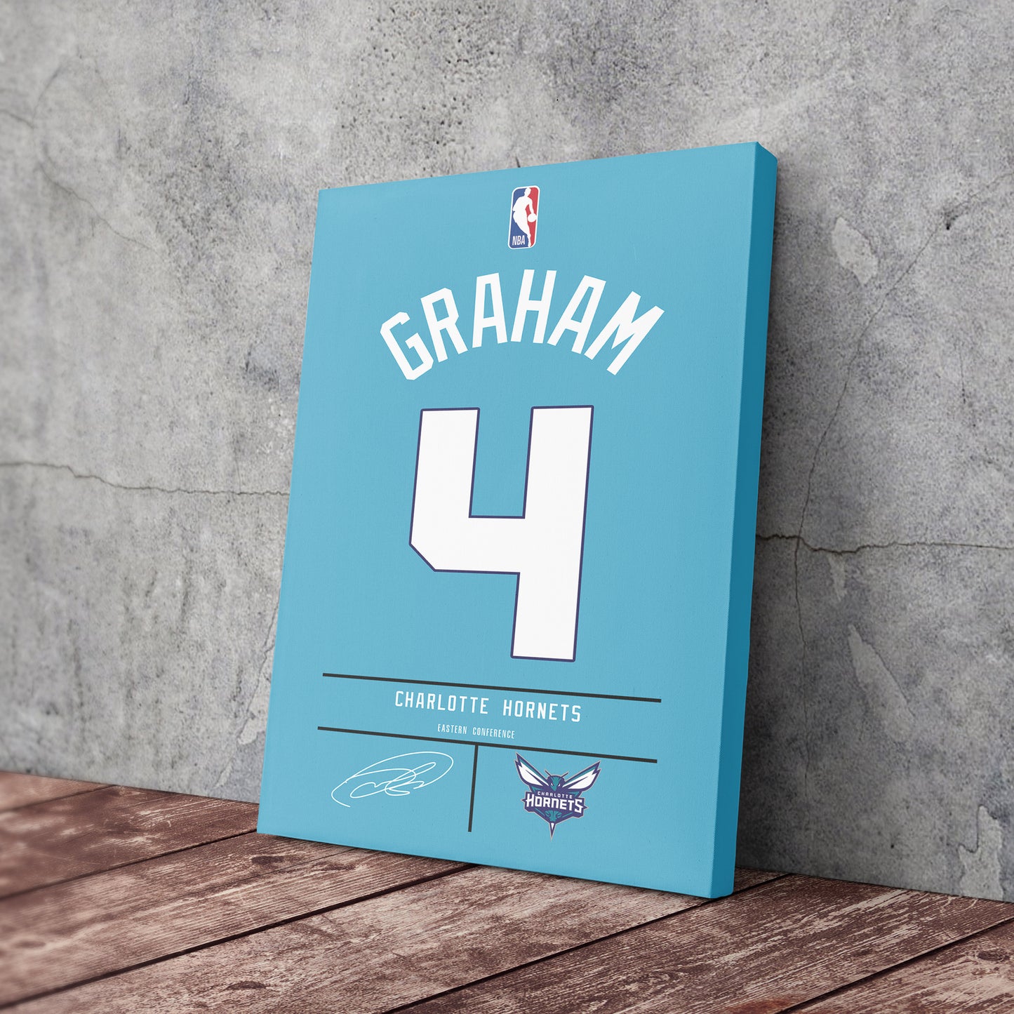 Devonte' Graham Hornets Jersey Canvas Print | Wall Art Decor