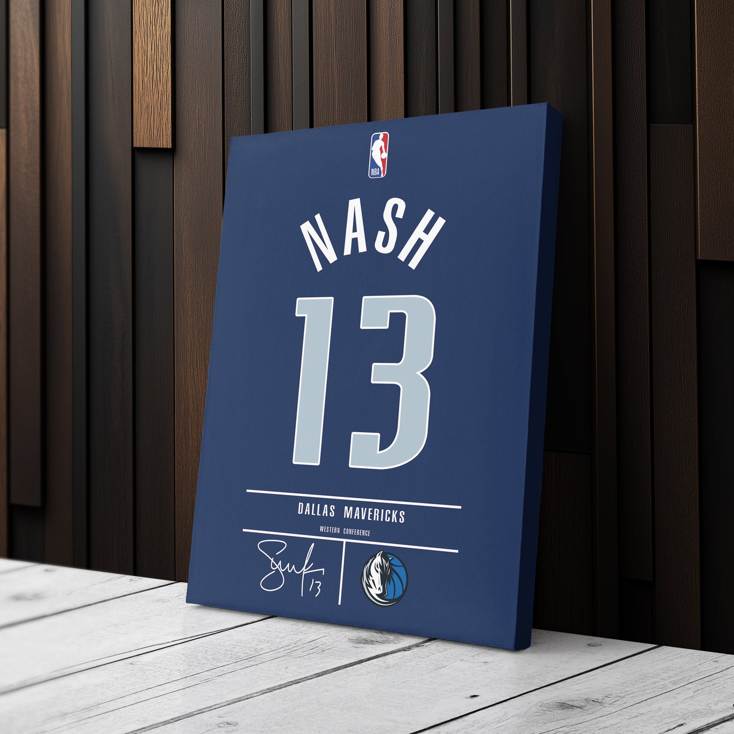 Steve Nash Mavericks Jersey Canvas Print | Wall Art Decor