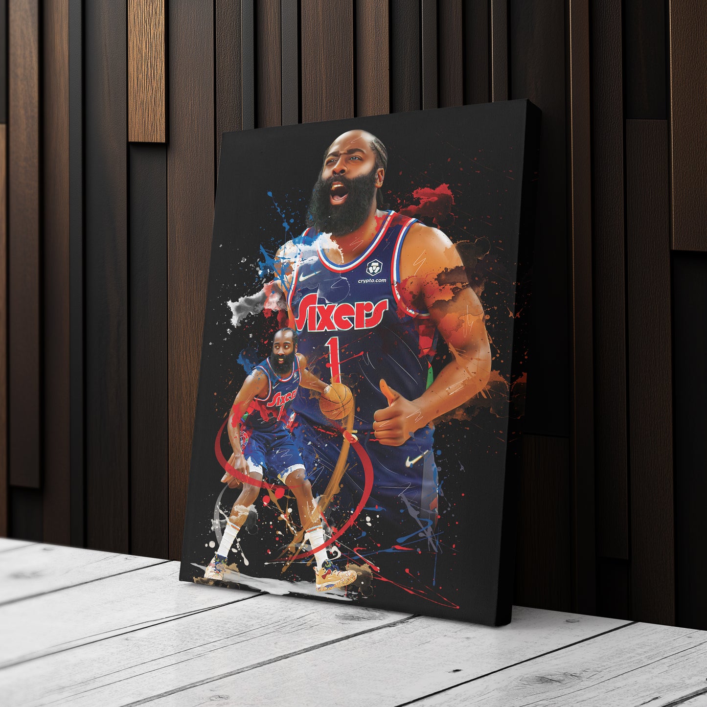 James Harden 76ers Canvas Print | Philadelphia Basketball Wall Art