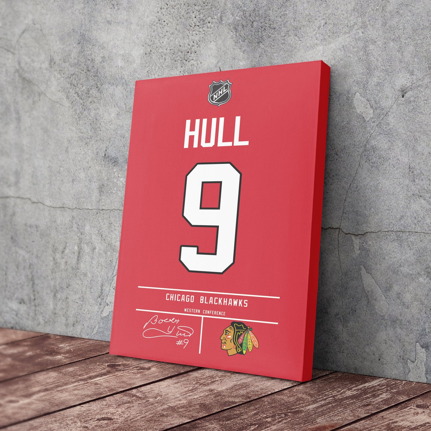 Bobby Hull Blackhawks Jersey Canvas Print | Wall Art Decor