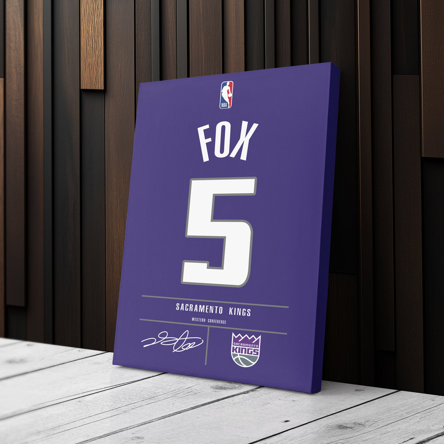 De'Aaron Fox Kings Jersey Canvas Print | Wall Art Decor