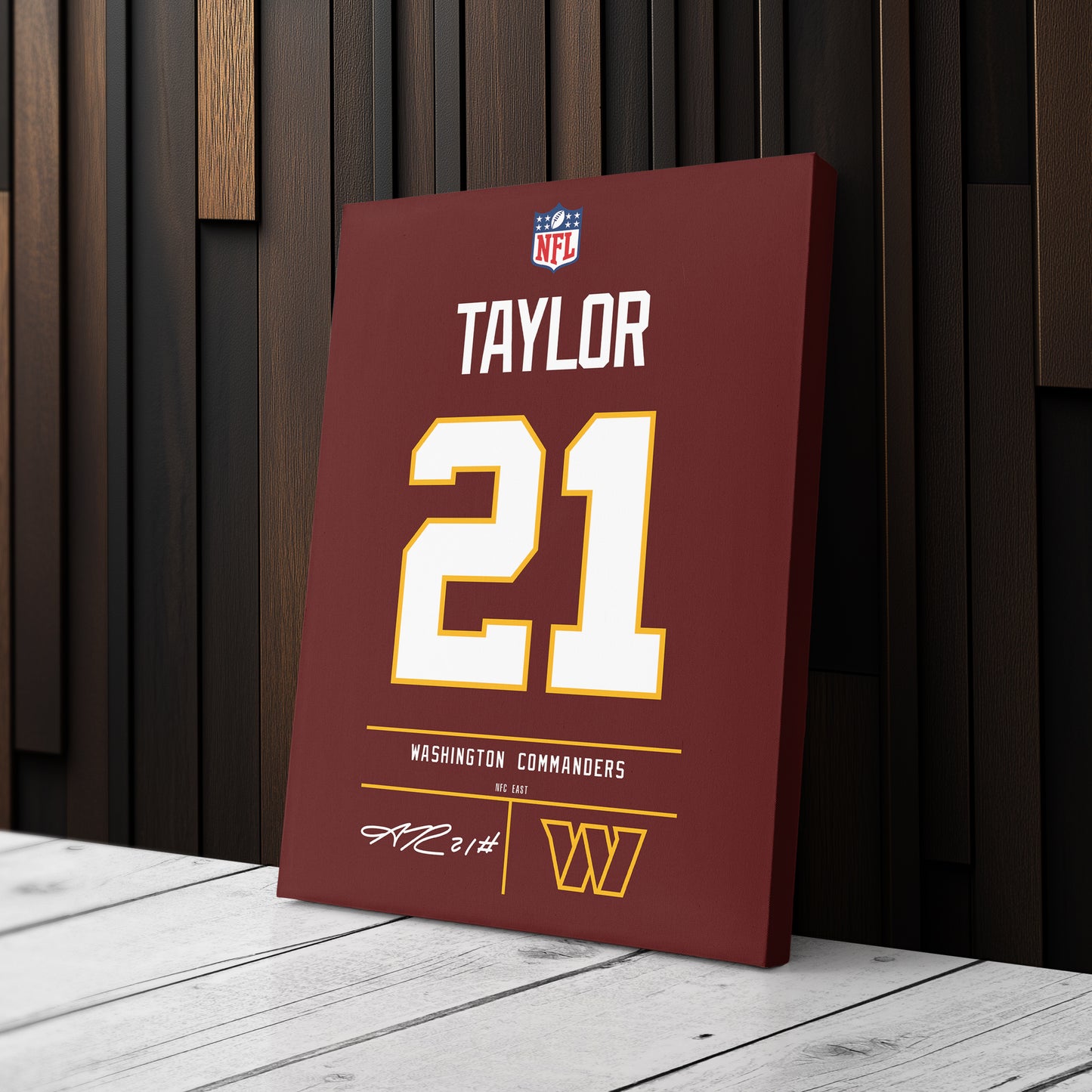 Sean Taylor Commanders Jersey Canvas Print | Wall Art Decor
