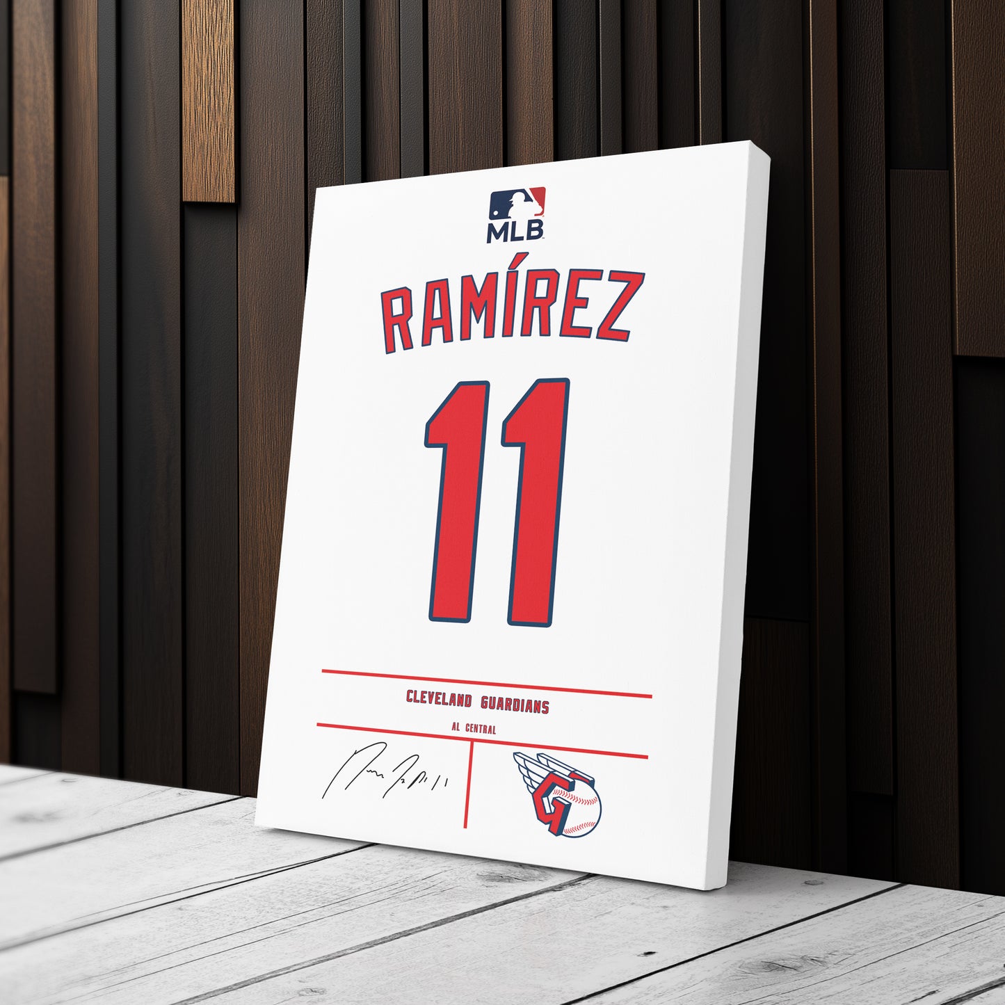 José Ramírez Guardians Jersey Canvas Print | Wall Art Decor