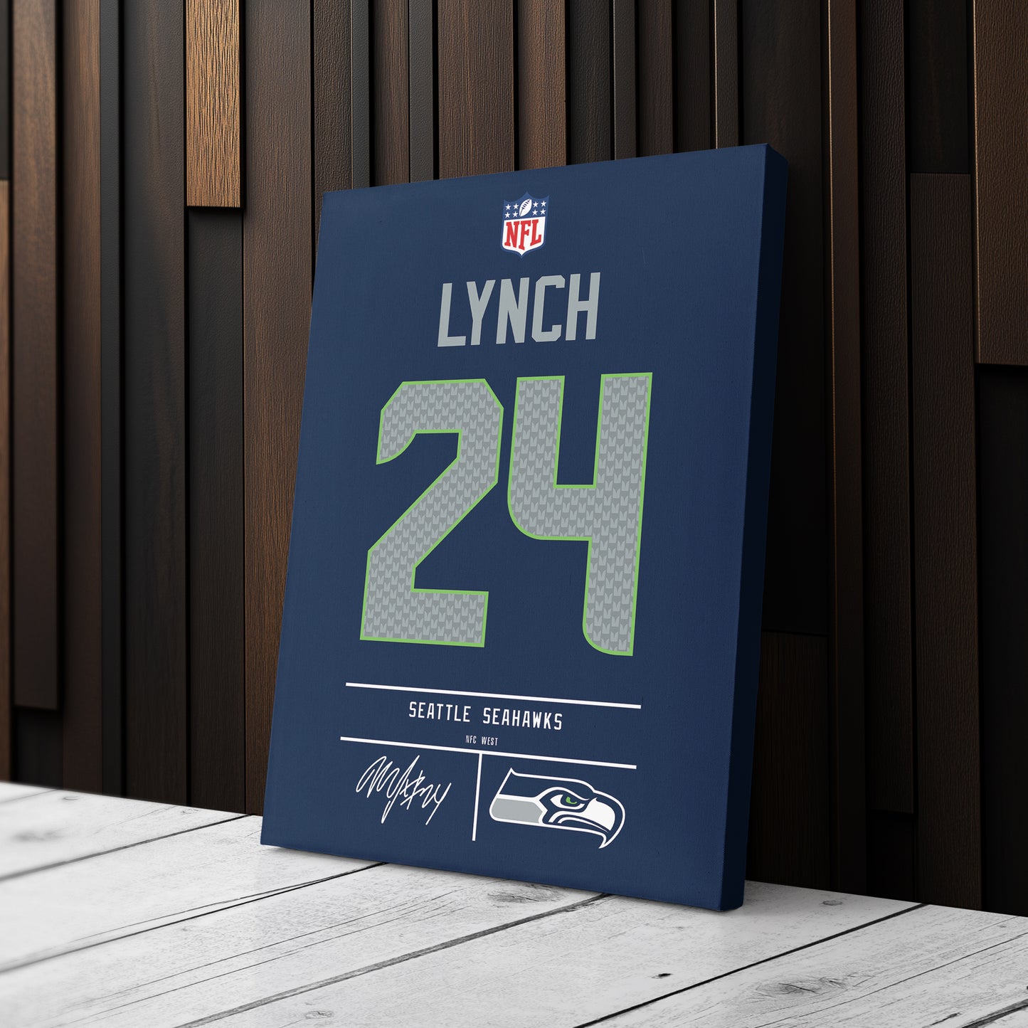 Marshawn Lynch Seahawks Jersey Canvas Print | Wall Art Decor
