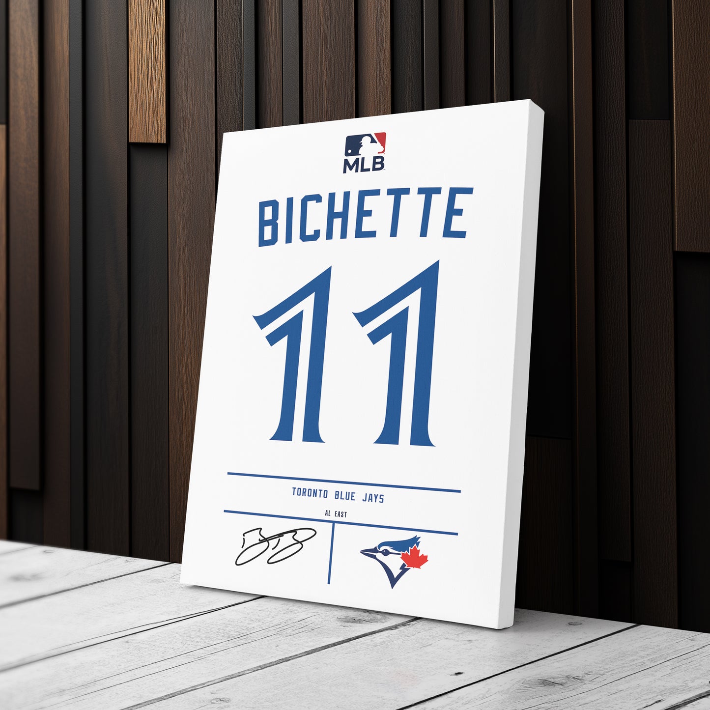 Bo Bichette Blue Jays Jersey Canvas Print | Wall Art Decor