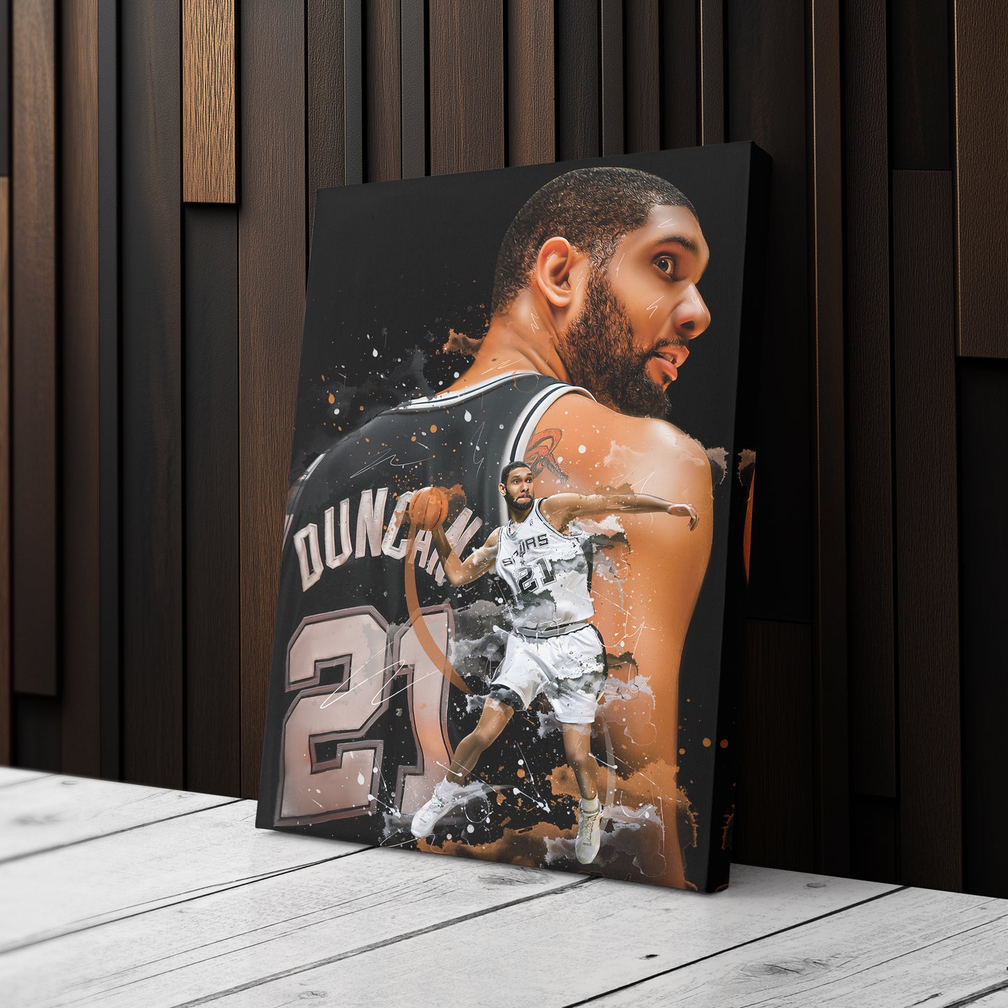 Tim Duncan Spurs Canvas Print | San Antonio Basketball Wall Art