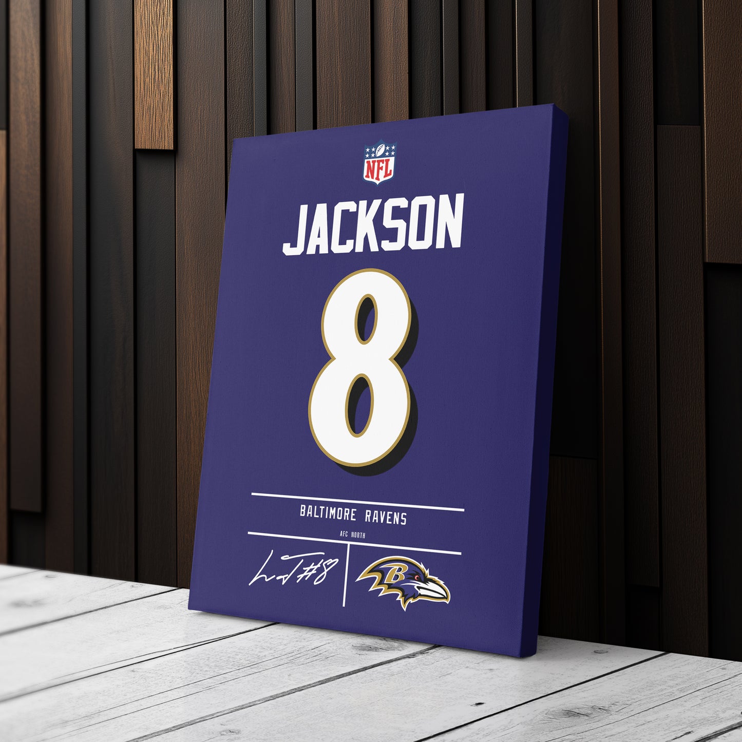 Lamar Jackson Ravens Jersey Canvas Print | Wall Art Decor