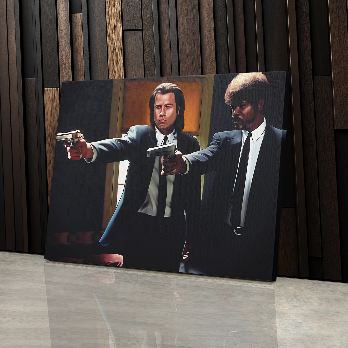 Pulp Fiction Gun Point Canvas Print | Cult Movie Wall Art