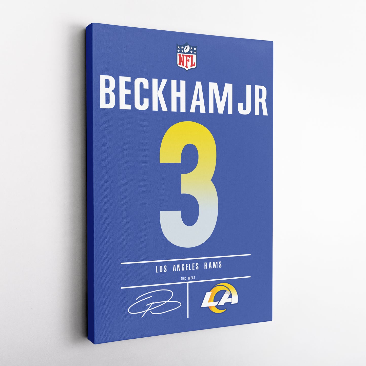Odell Beckham Jr. Rams Jersey Canvas Print | Wall Art Decor