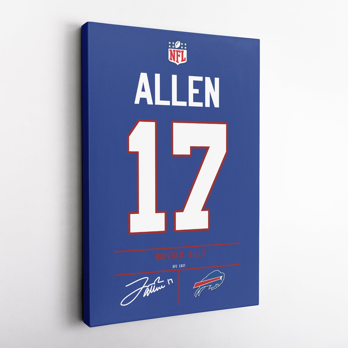 Josh Allen Bills Jersey Canvas Print | Wall Art Decor