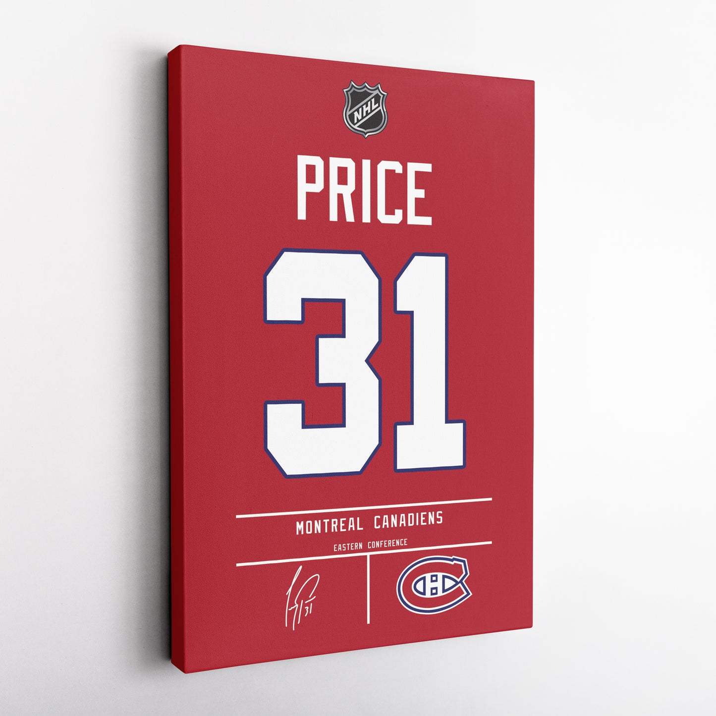 Carey Price Canadiens Jersey Canvas Print | Wall Art Decor