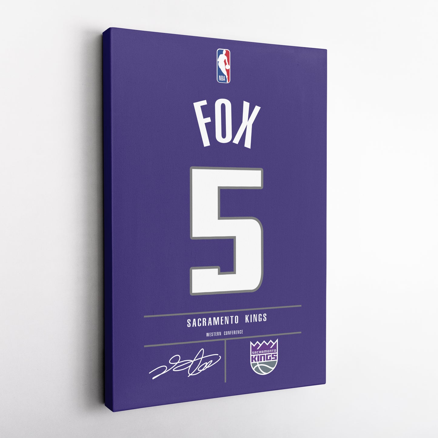 De'Aaron Fox Kings Jersey Canvas Print | Wall Art Decor