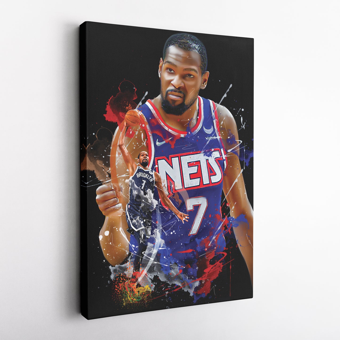 Kevin Durant Nets Canvas Print | Brooklyn Basketball Wall Art