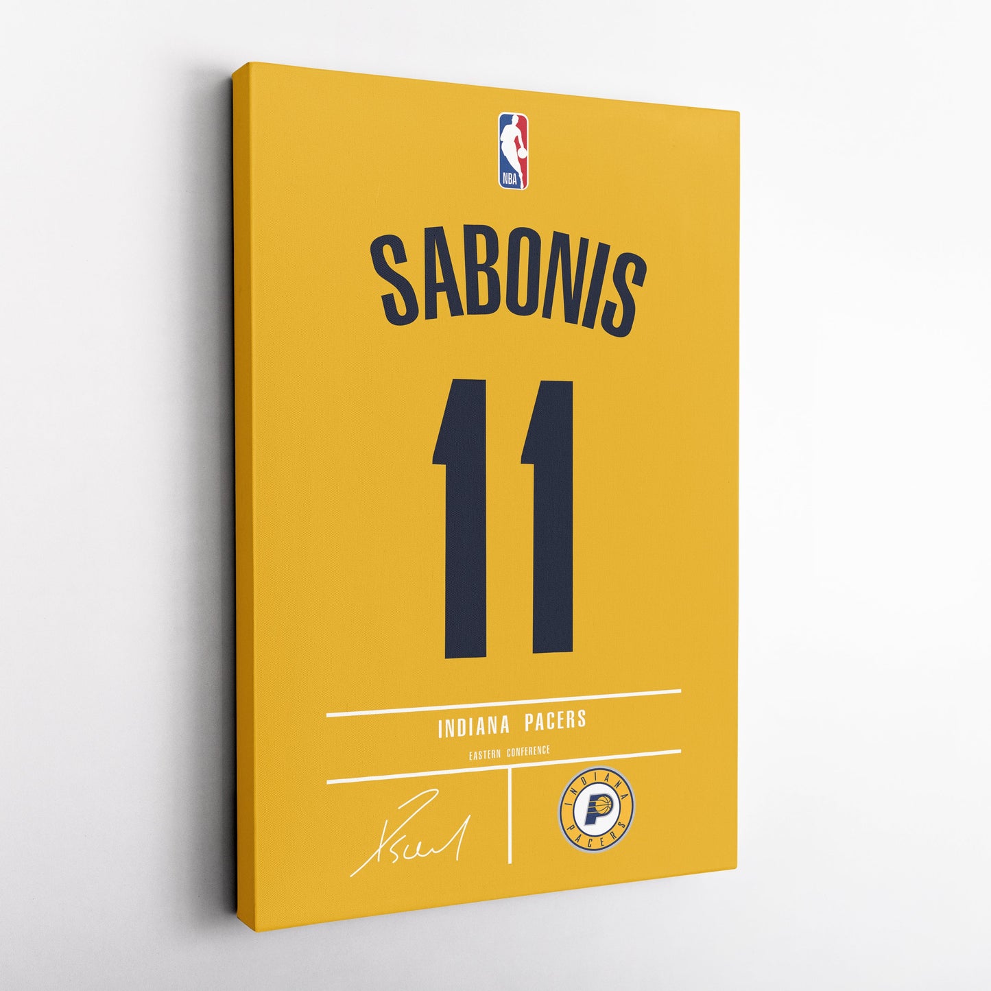 Domantas Sabonis Pacers Jersey Canvas Print | Wall Art Decor