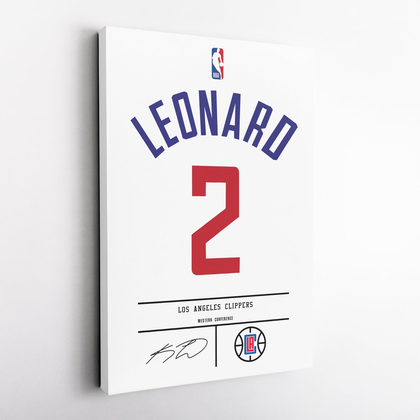 Kawhi Leonard Clippers Jersey Canvas Print | Wall Art Decor