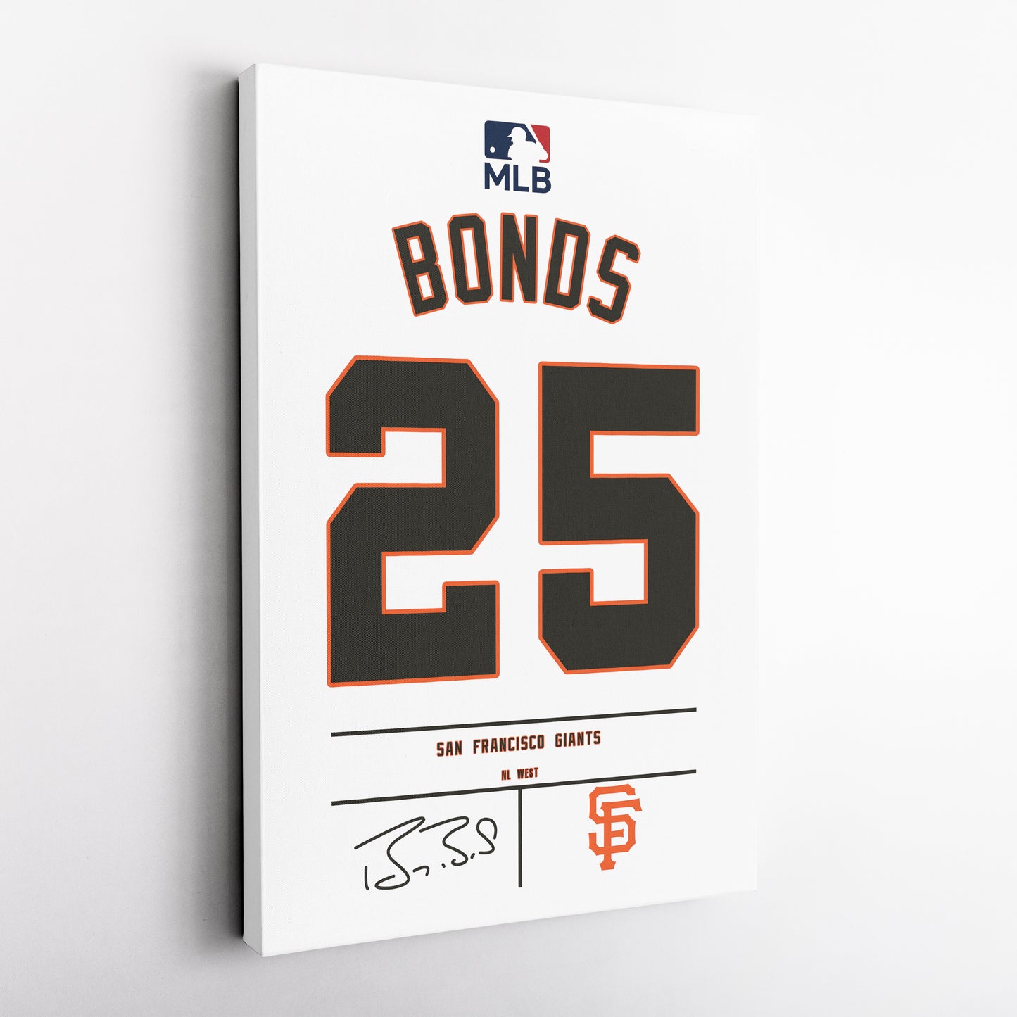 Barry Bonds Giants Jersey Canvas Print | Wall Art Decor