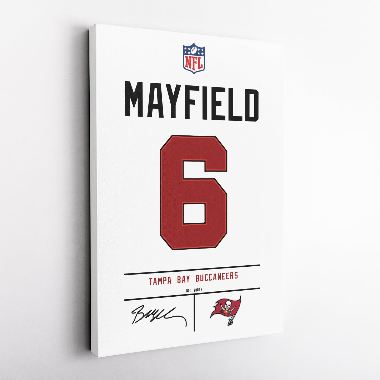 Baker Mayfield Buccaneers Jersey Canvas Print | Wall Art Decor