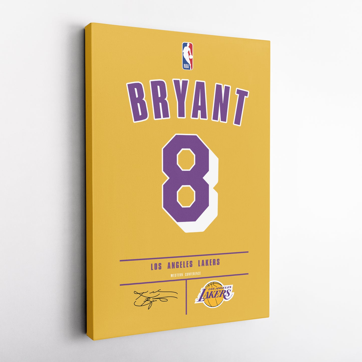 Kobe Bryant Lakers Jersey Canvas Print | Wall Art Decor