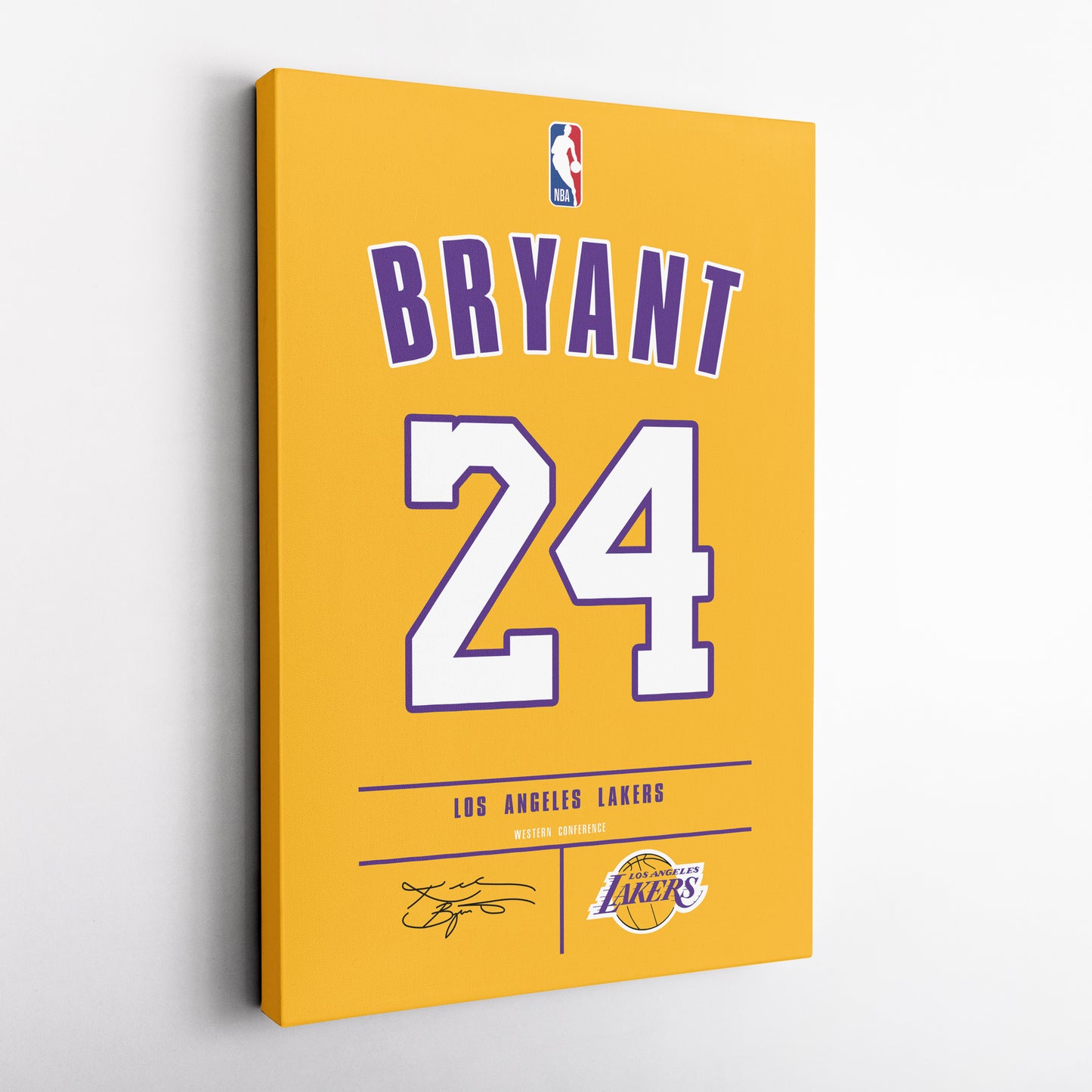 Kobe Bryant Lakers #24 Jersey Canvas Print | Wall Art Decor