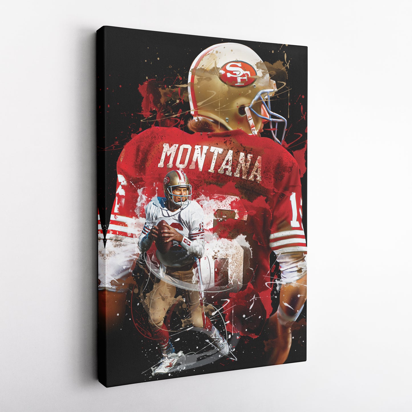 Joe Montana 49ers Canvas Print | San Francisco Football Wall Art