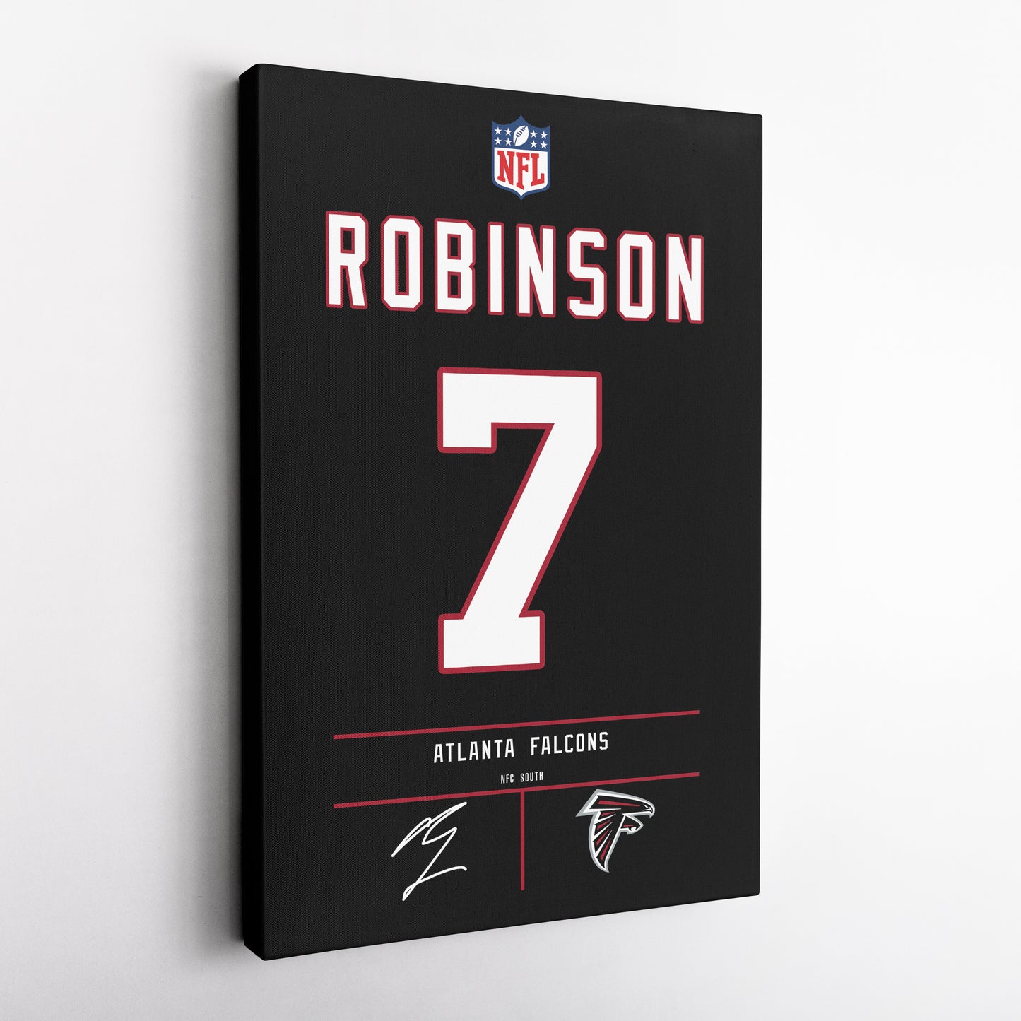 Bijan Robinson Falcons Jersey Canvas Print | Wall Art Decor