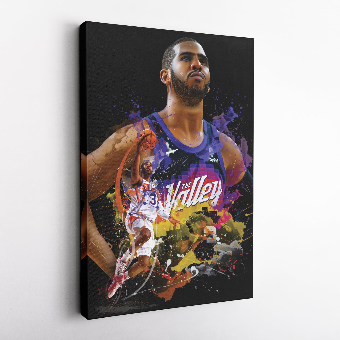 Chris Paul Suns Canvas Print | Phoenix Basketball Wall Art