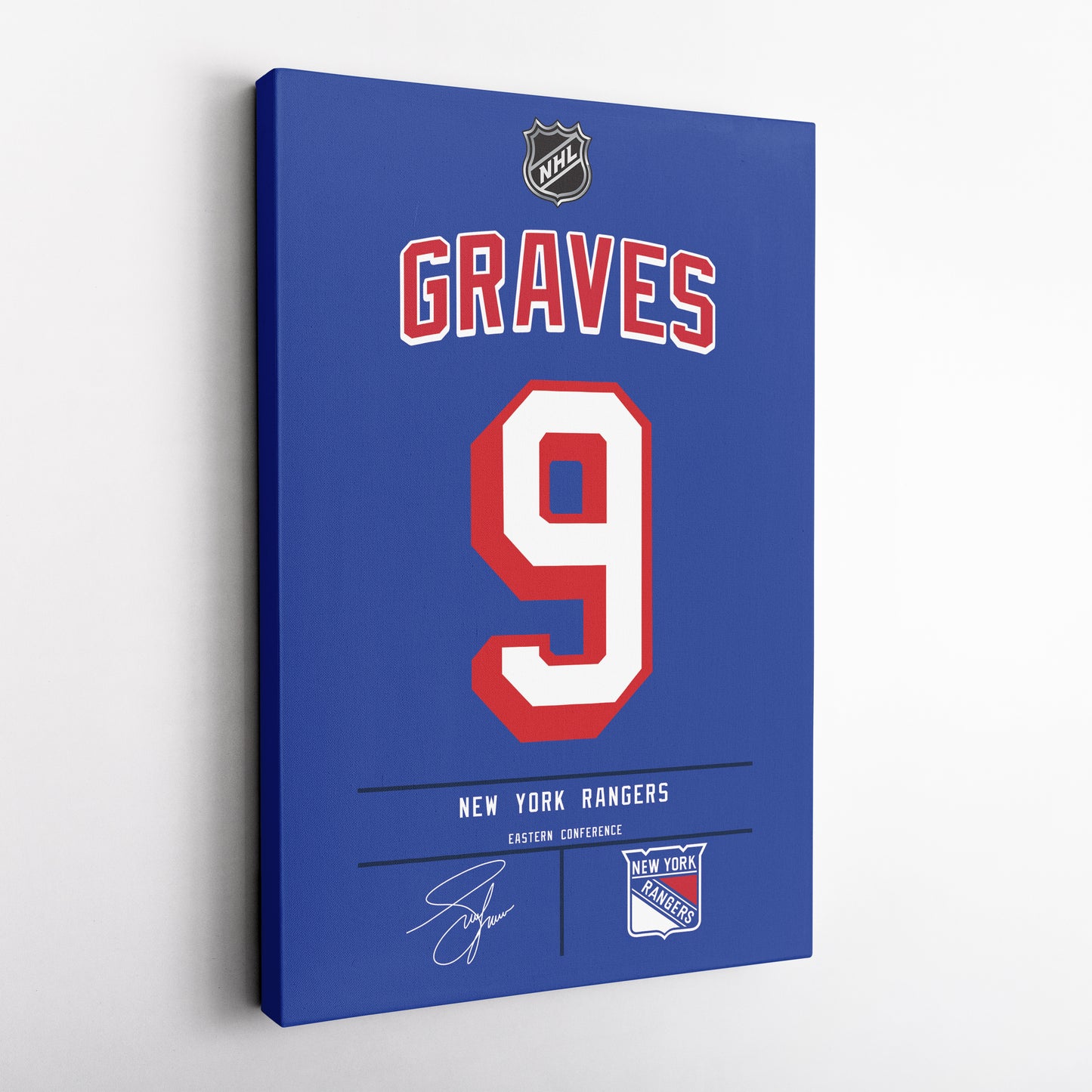 Adam Graves Rangers Jersey Canvas Print | Wall Art Decor