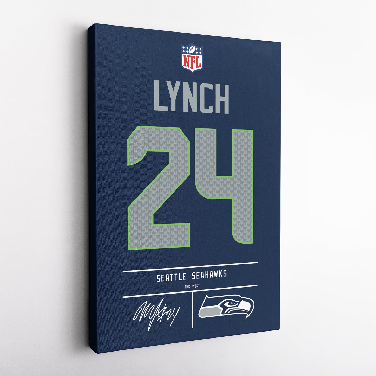 Marshawn Lynch Seahawks Jersey Canvas Print | Wall Art Decor