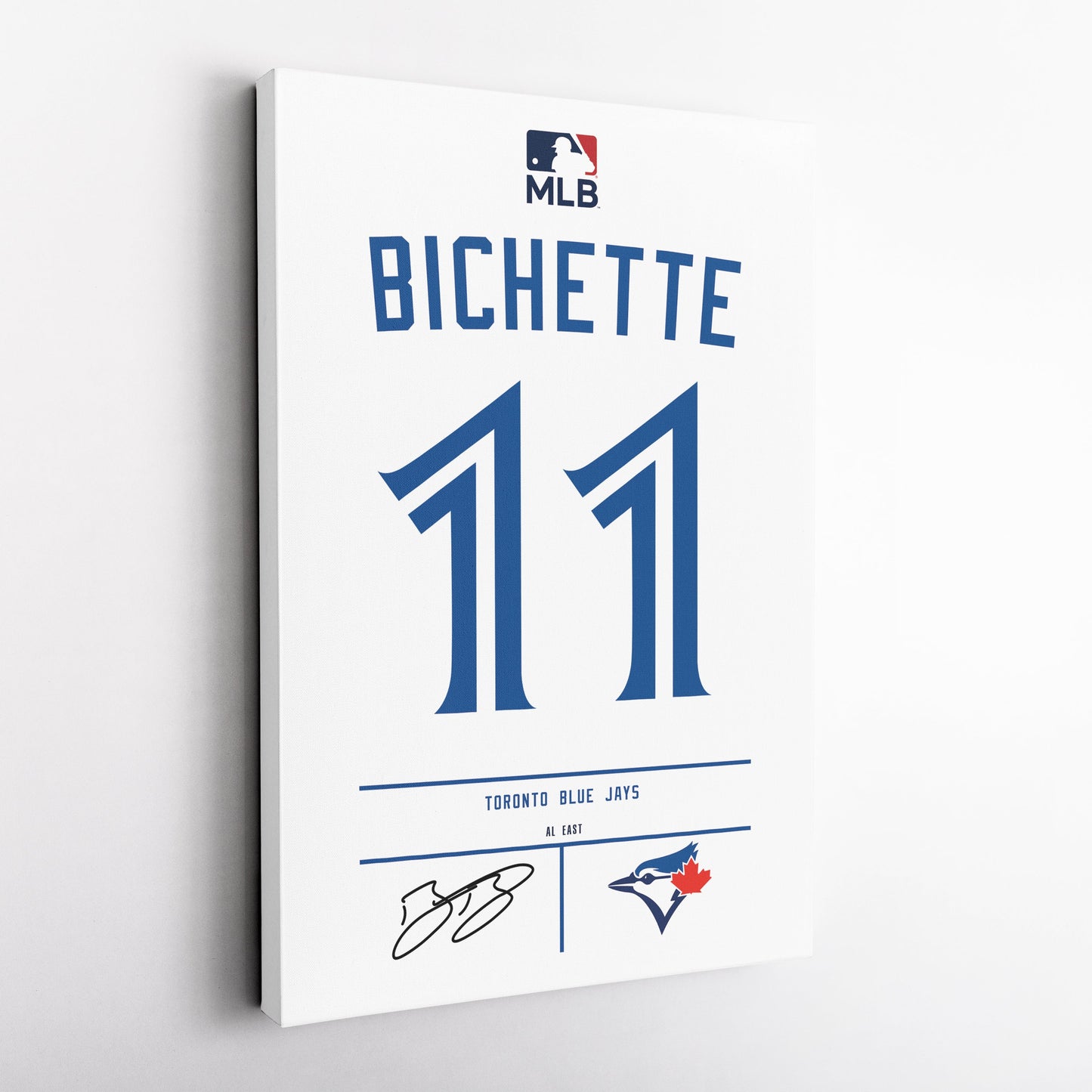 Bo Bichette Blue Jays Jersey Canvas Print | Wall Art Decor