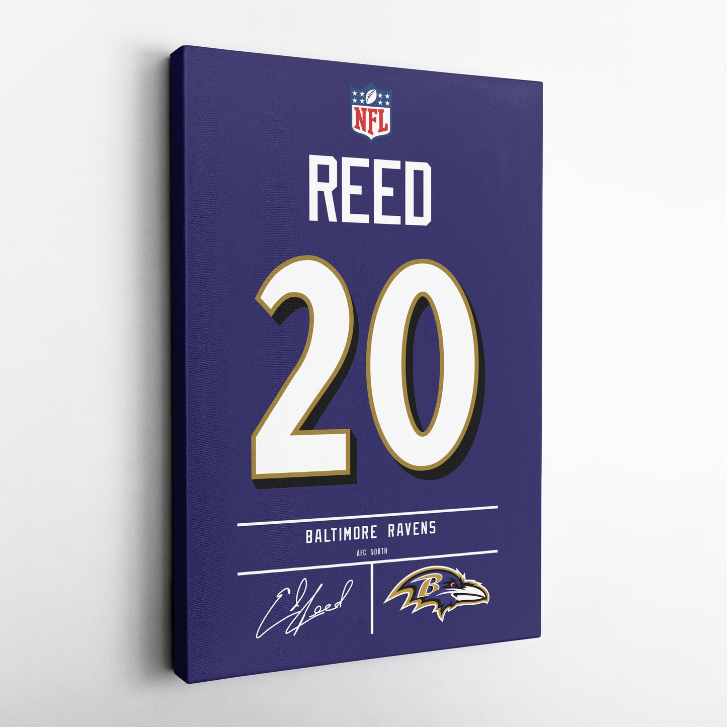 Ed Reed Ravens Jersey Canvas Print | Wall Art Decor