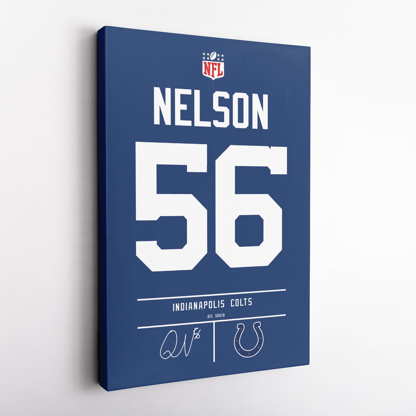 Quenton Nelson Colts Jersey Canvas Print | Wall Art Decor