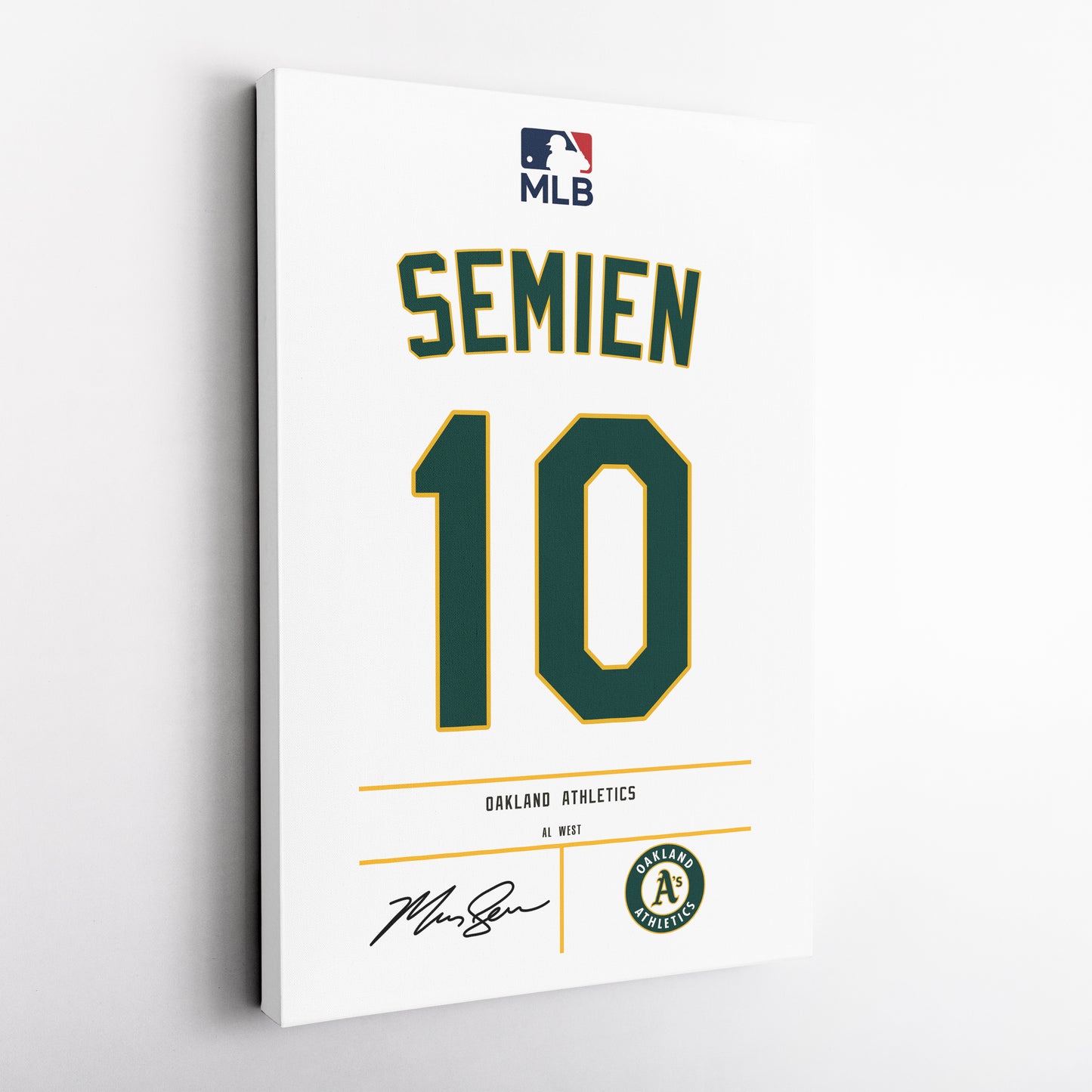 Marcus Semien Athletics Jersey Canvas Print | Wall Art Decor