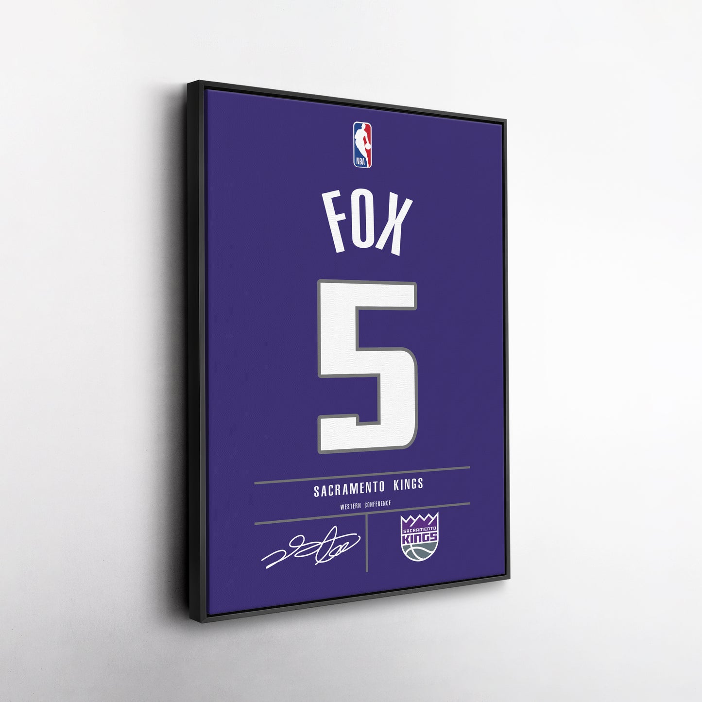 De'Aaron Fox Kings Jersey Canvas Print | Wall Art Decor