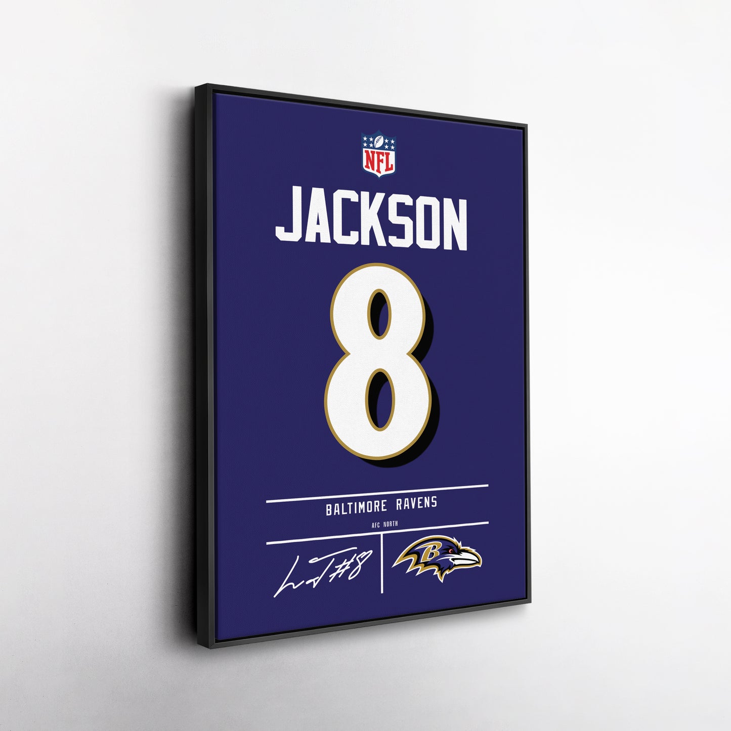 Lamar Jackson Ravens Jersey Canvas Print | Wall Art Decor