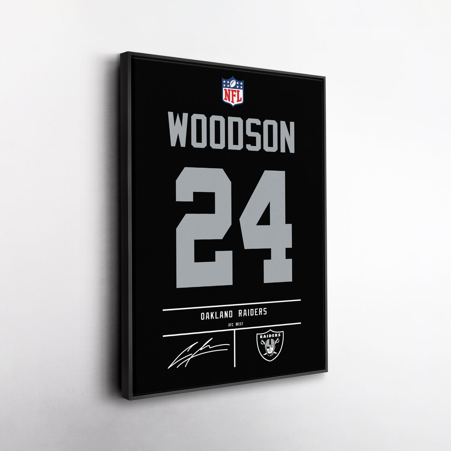 Charles Woodson Raiders Jersey Canvas Print | Wall Art Decor