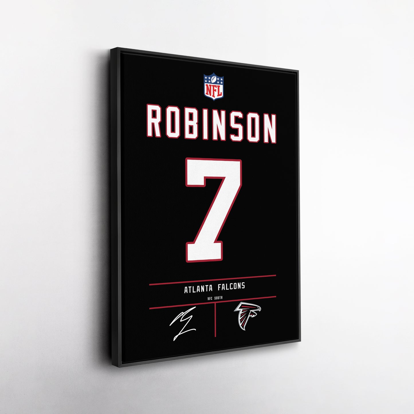Bijan Robinson Falcons Jersey Canvas Print | Wall Art Decor