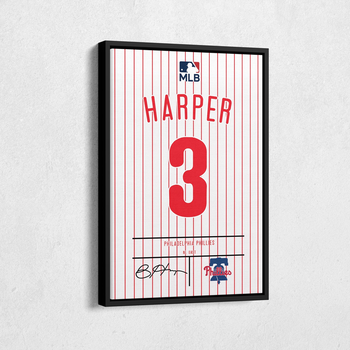 Bryce Harper Phillies Jersey Canvas Print | Wall Art Decor