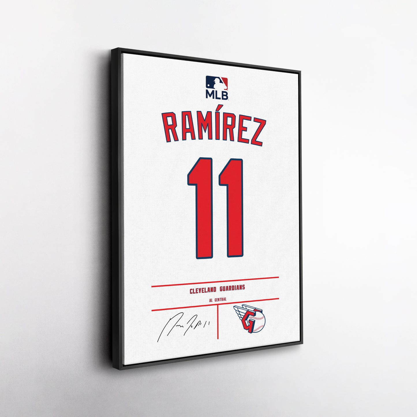 José Ramírez Guardians Jersey Canvas Print | Wall Art Decor