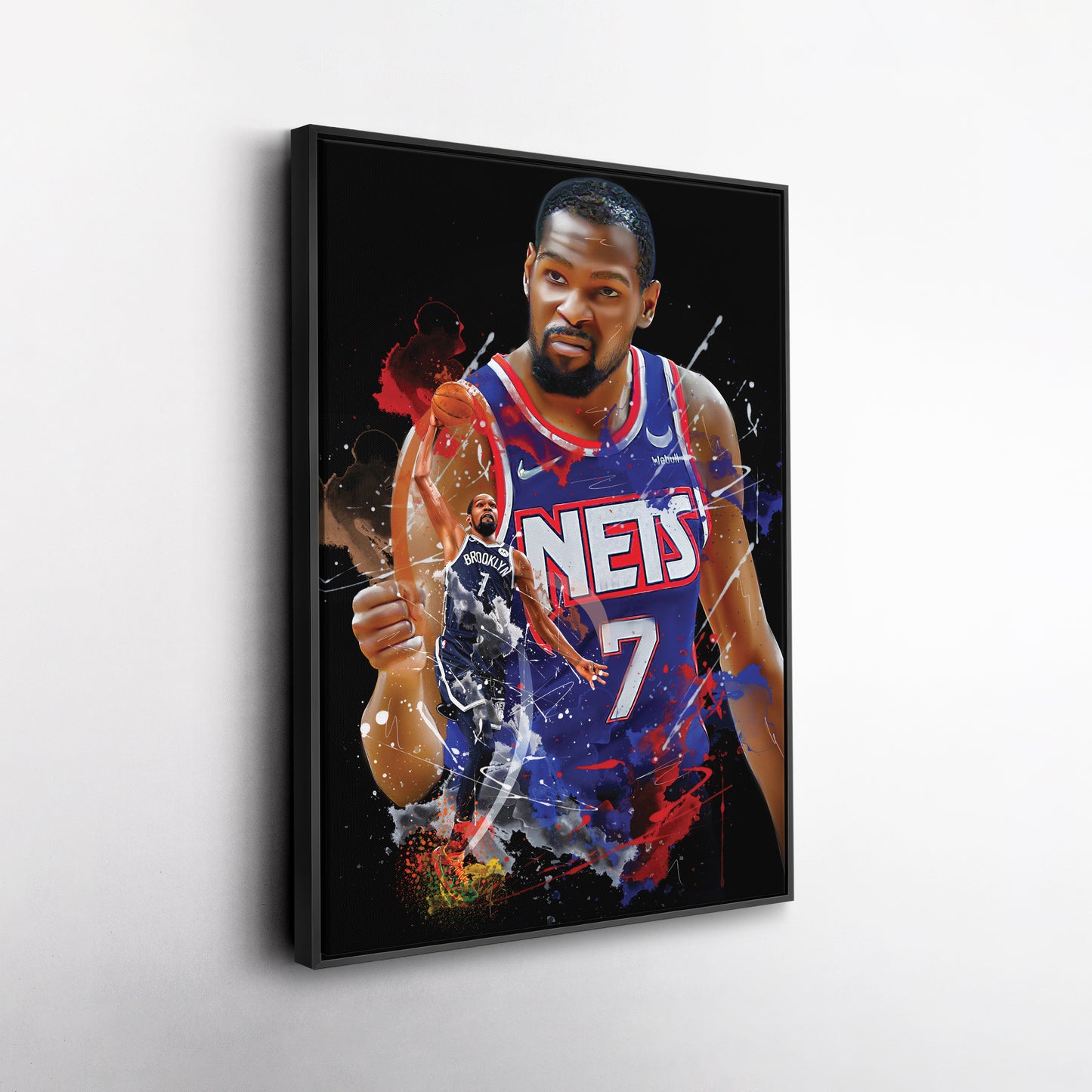 Kevin Durant Nets Canvas Print | Brooklyn Basketball Wall Art