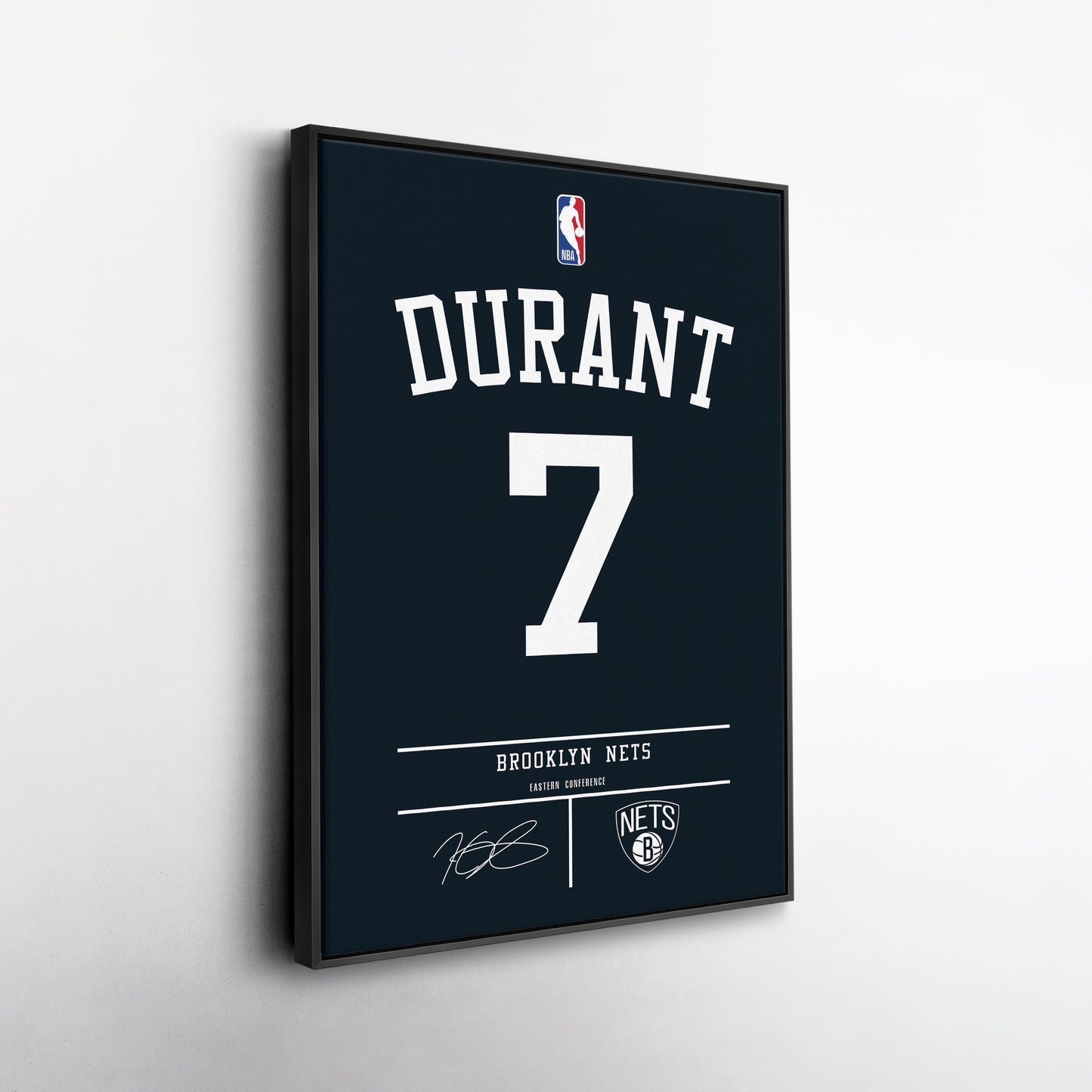 Kevin Durant Nets Jersey Canvas Print | Wall Art Decor