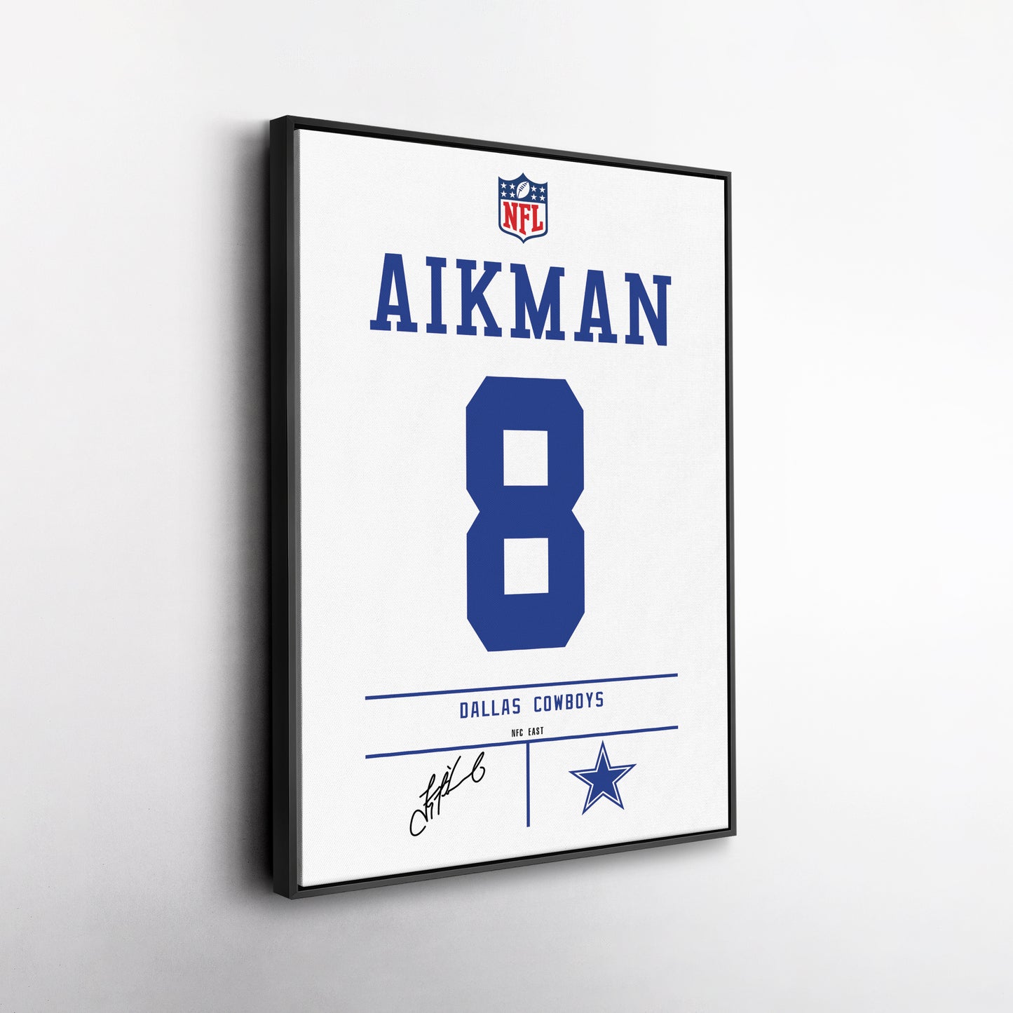 Troy Aikman Cowboys Jersey Canvas Print | Wall Art Decor
