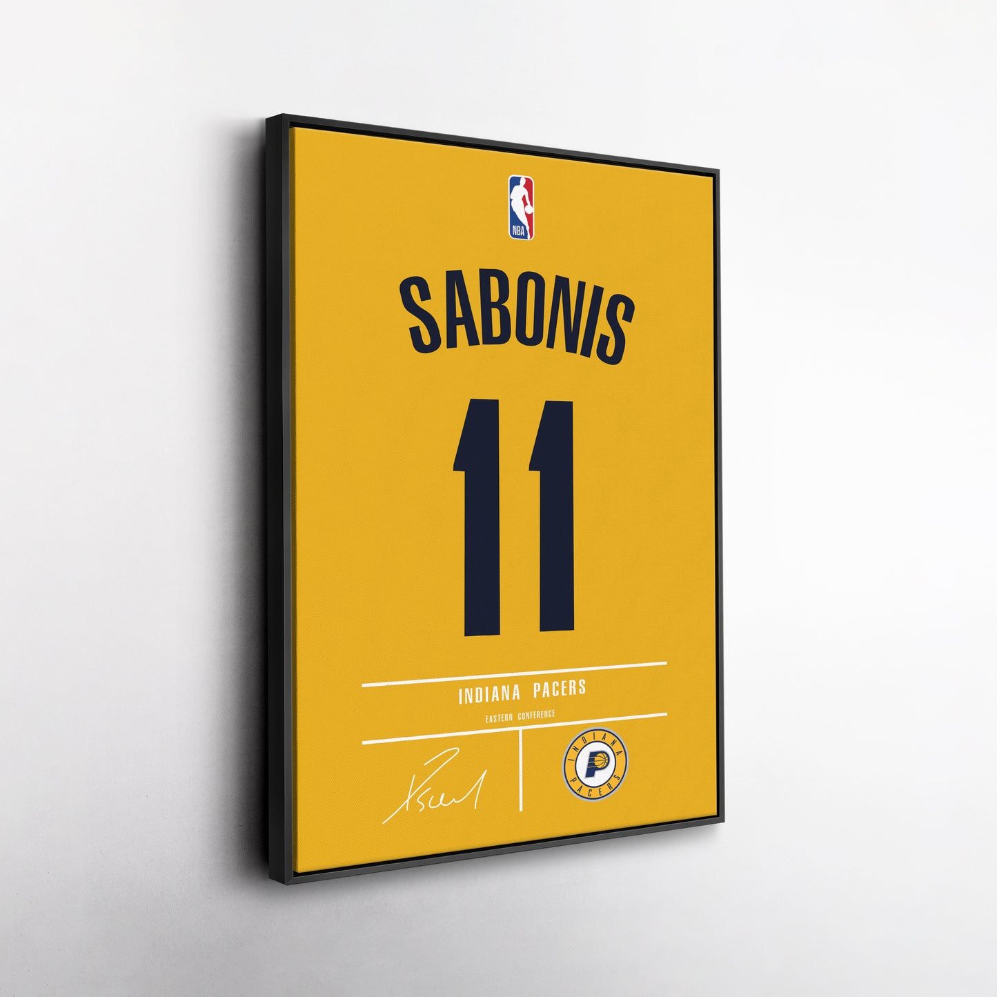 Domantas Sabonis Pacers Jersey Canvas Print | Wall Art Decor