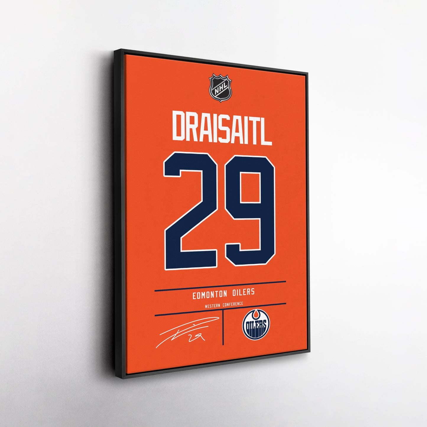 Leon Draisaitl Oilers Jersey Canvas Print | Wall Art Decor