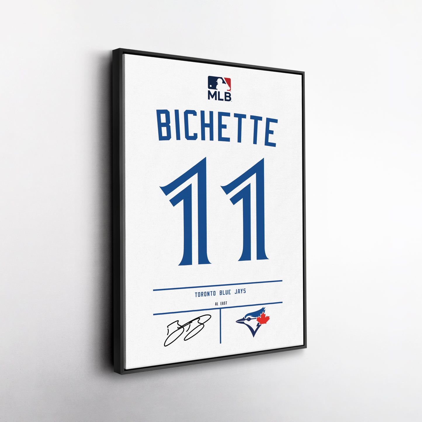 Bo Bichette Blue Jays Jersey Canvas Print | Wall Art Decor