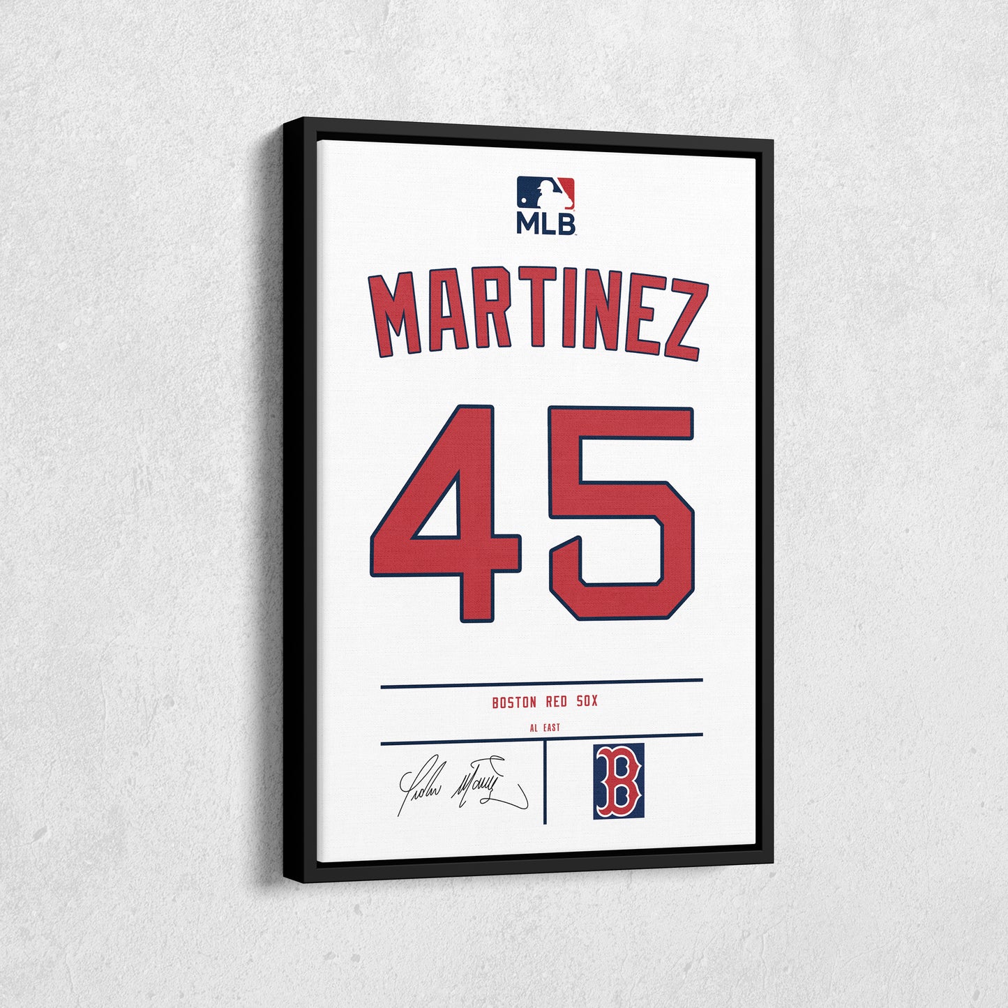 Pedro Martínez Red Sox Jersey Canvas Print | Wall Art Decor