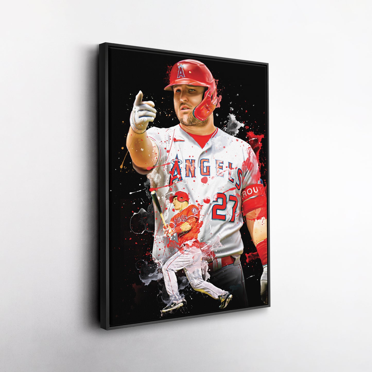 Mike Trout Angels Canvas Print | Los Angeles Baseball Wall Art