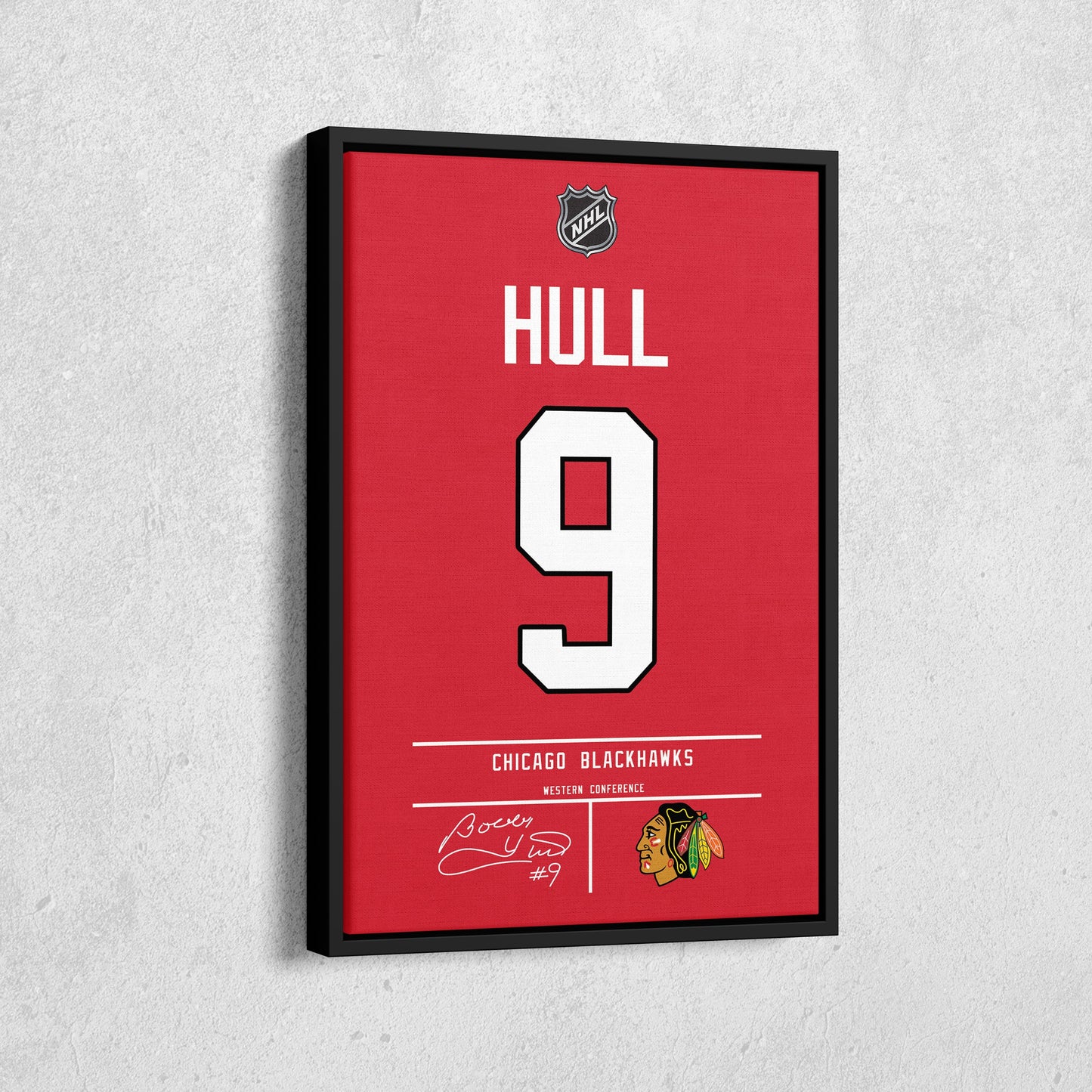 Bobby Hull Blackhawks Jersey Canvas Print | Wall Art Decor