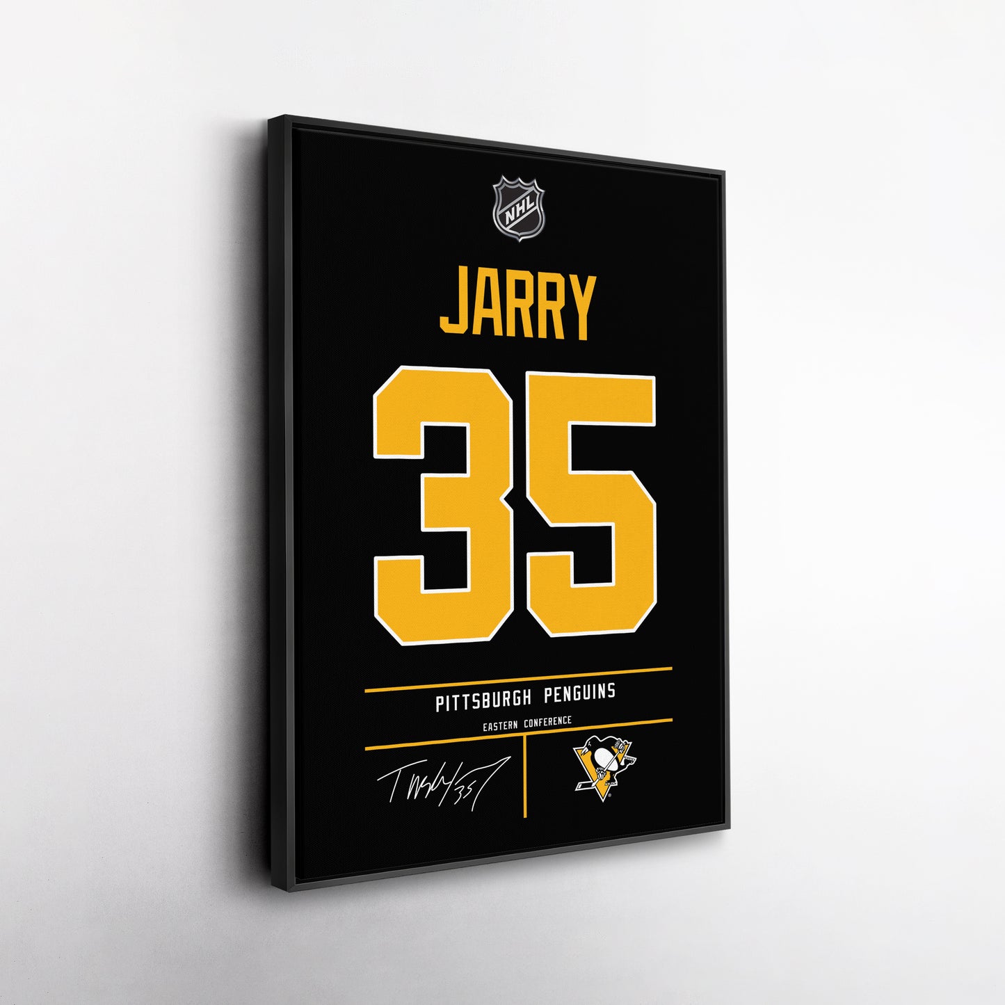Tristan Jarry Penguins Jersey Canvas Print | Wall Art Decor