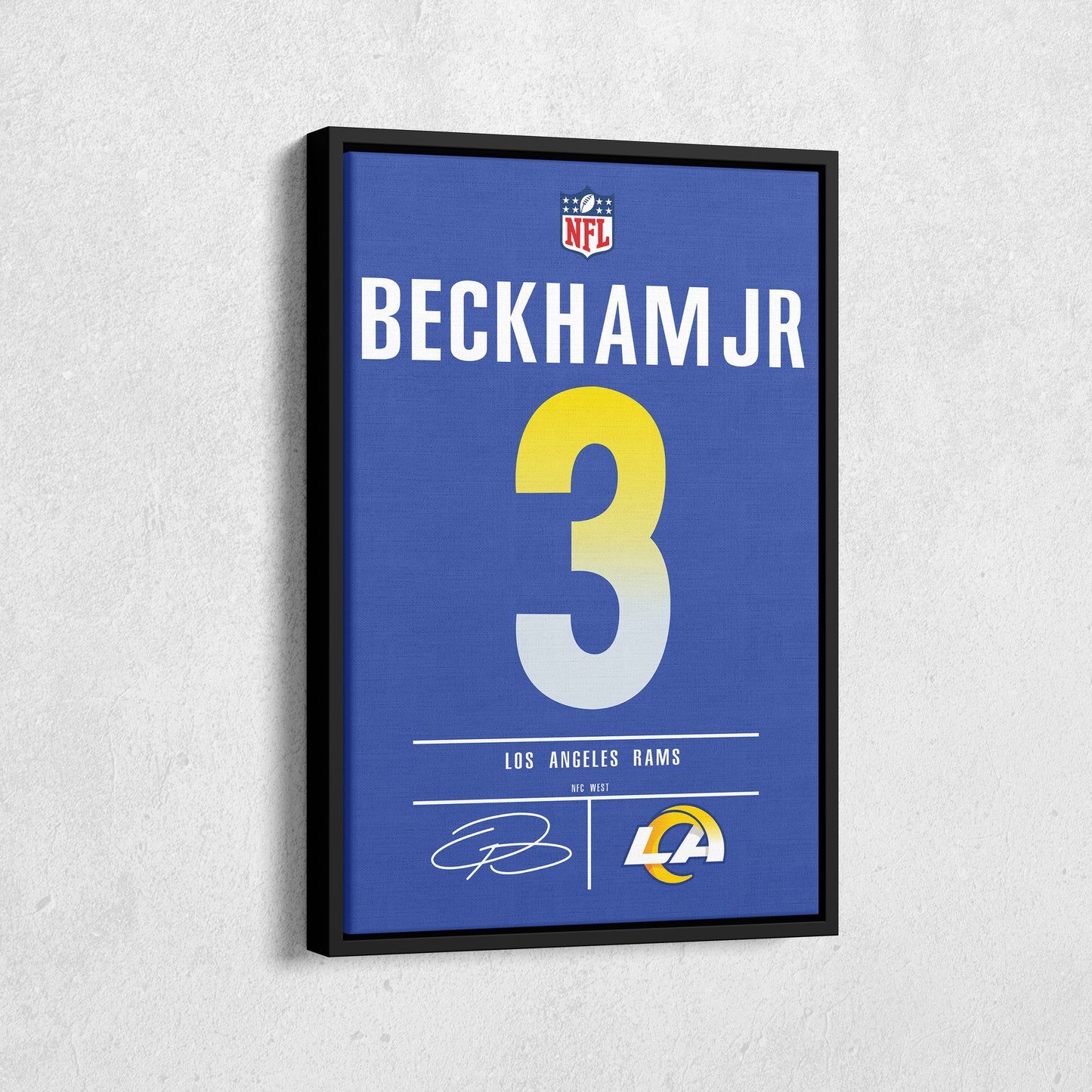 Odell Beckham Jr. Rams Jersey Canvas Print | Wall Art Decor